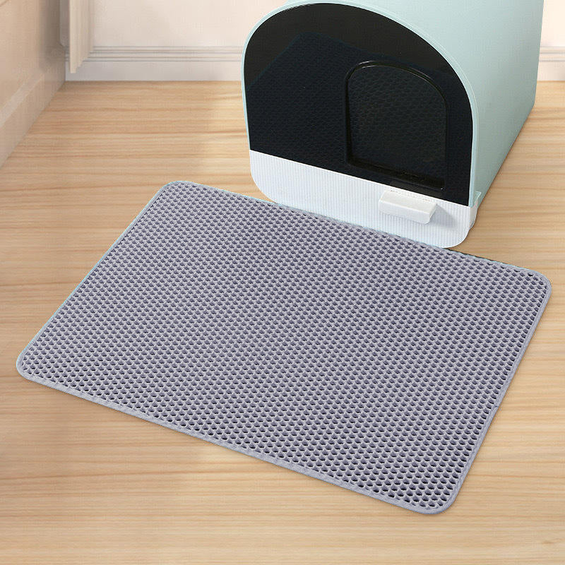 Foldable EVA Cat Litter Mat with Waterproof Leak-Proof Base
