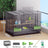 Iron bird cage for budgies and cockatiels in black or white, view 19