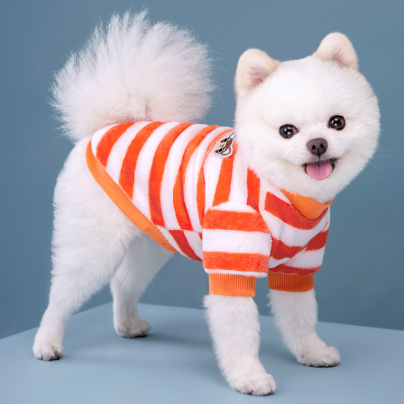 Fleece lined striped dog jumper, available in 9 colours, sizes Small to 2XL, image 50