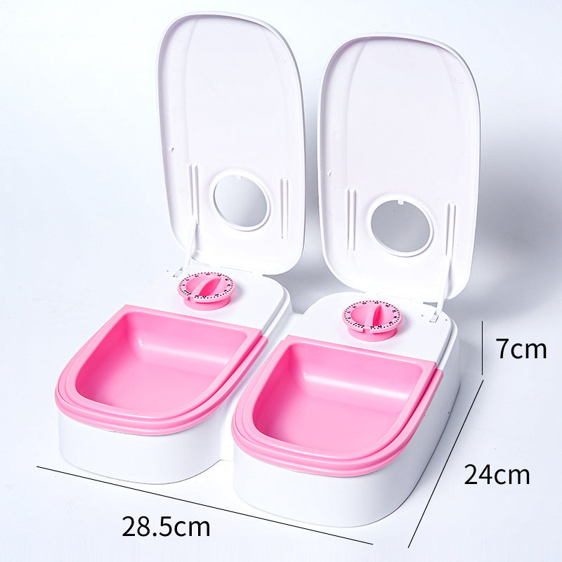 Smart Automatic Pet Feeder with Timed Single or Double Meal Dispensing and Ice Pack Option
