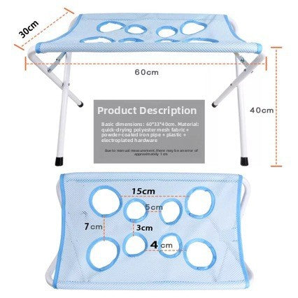 Foldable Pet Grooming Hammock Stand with Restraint Sling