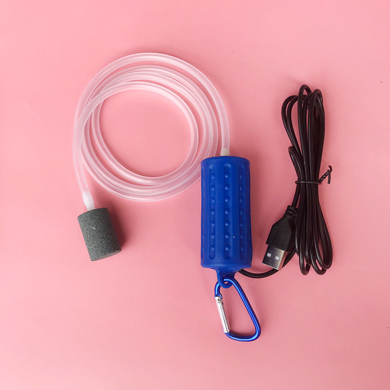 Compact USB aquarium air pump in a colourful silicone shell, view 6
