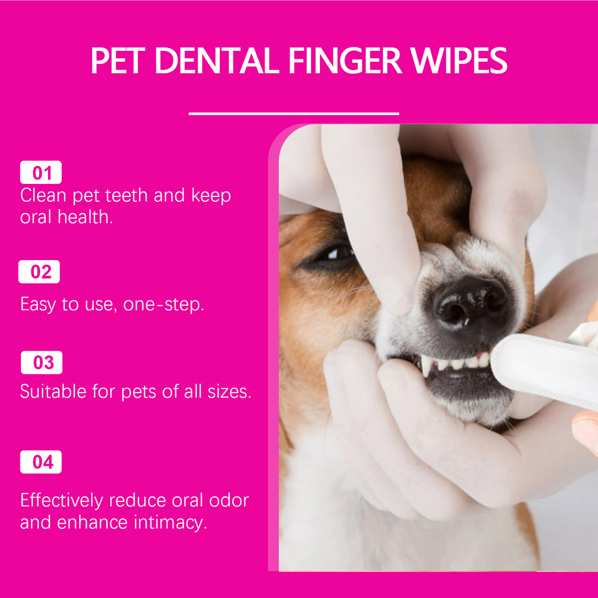 Pet Finger Toothbrush Set for Dogs and Cats, Disposable