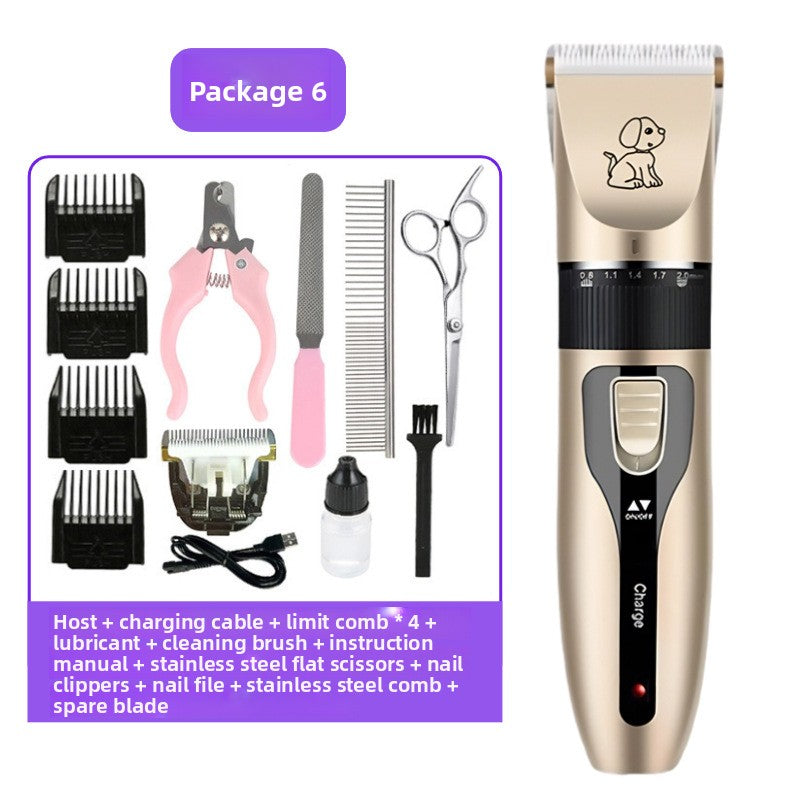 Pet Hair Clipper Grooming Kit with Steel Comb and Scissors