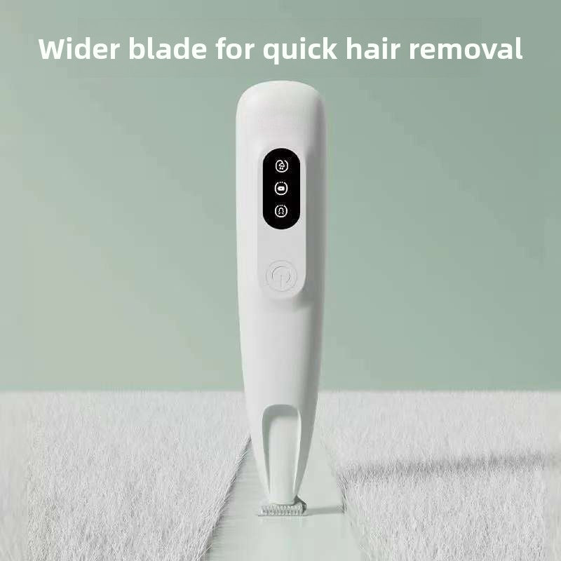 Low Vibration Silent Pet Hair Trimmer with LED Light, Slim Design