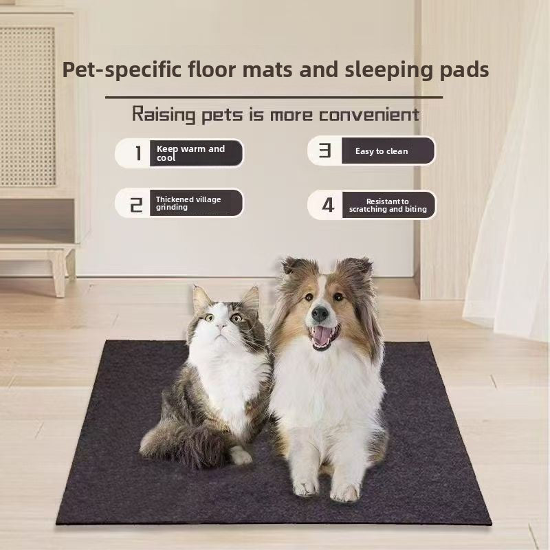 Bite-proof crate liner mat inside a dog crate