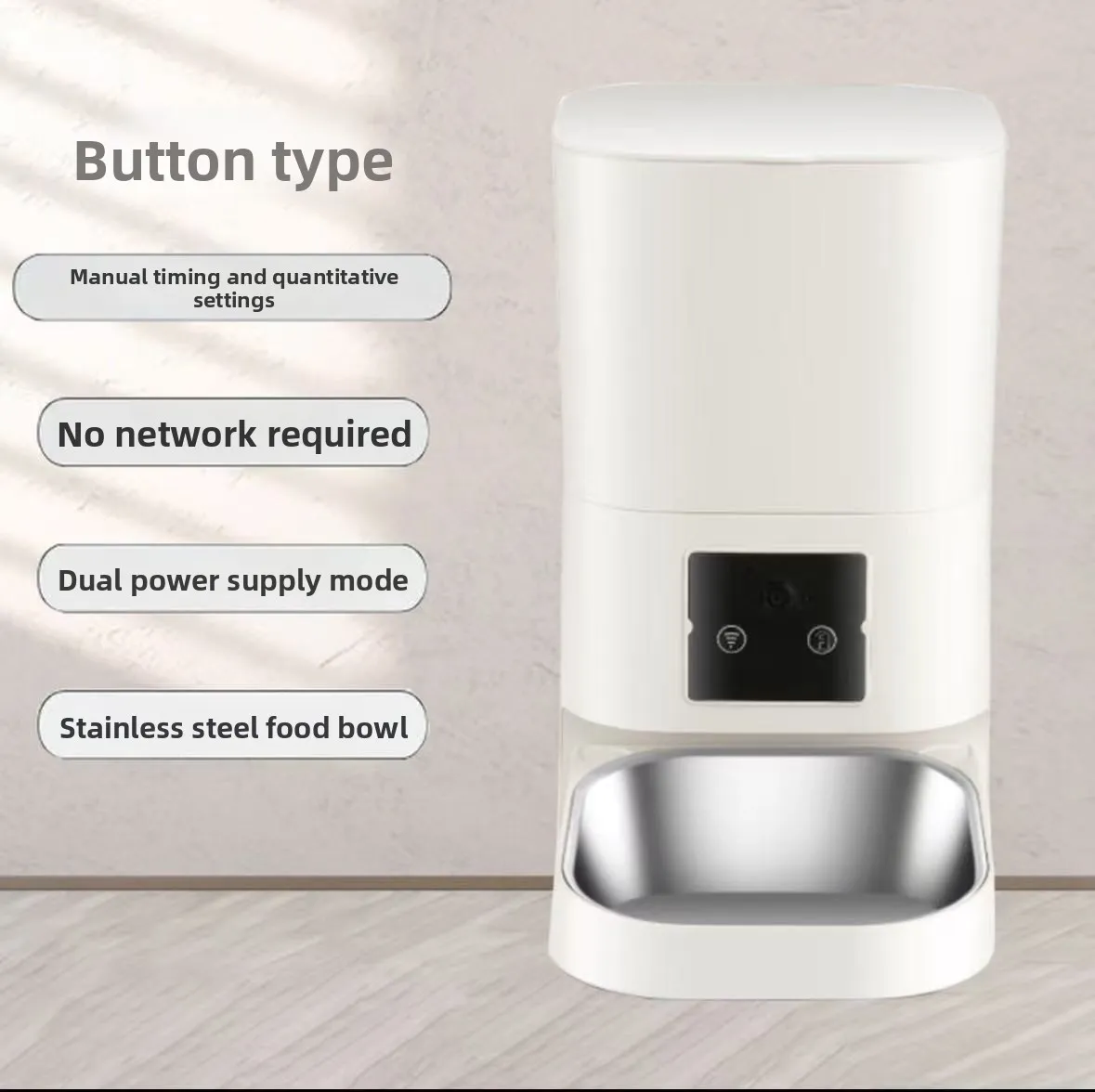 Smart Automatic Pet Feeder with 180 Degree Camera, App Control and Sealed Food Storage