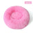 Plush round padded dog and cat bed in Bright Pink