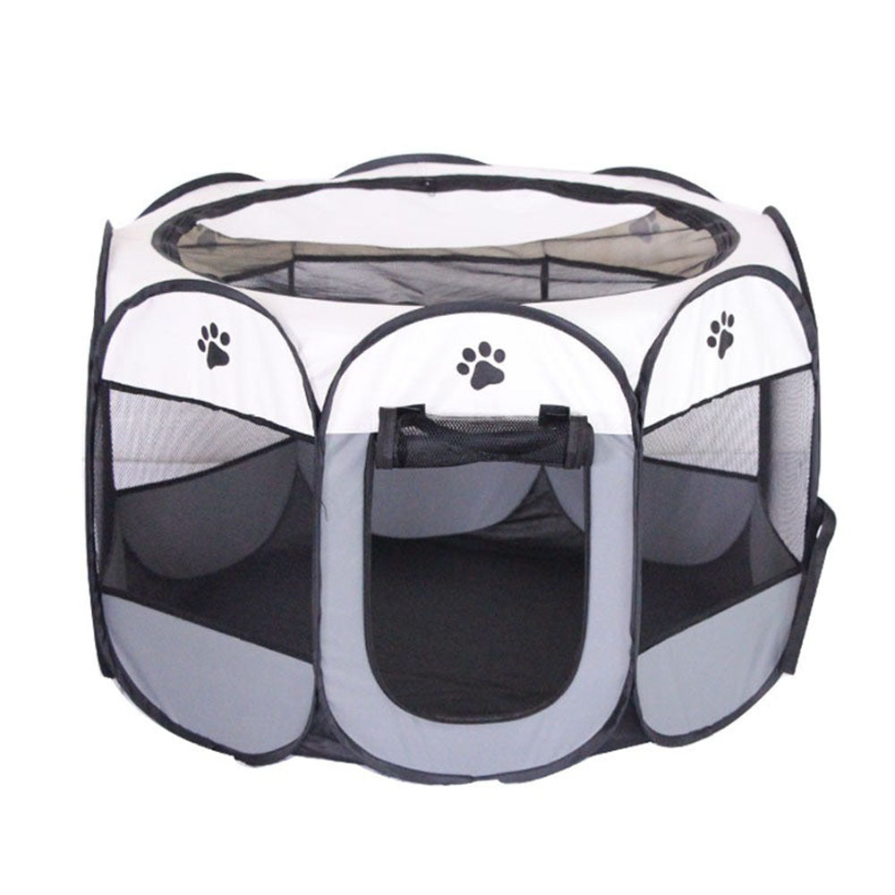 Foldable Oxford cloth pet playpen tent with mesh panels, product image 5
