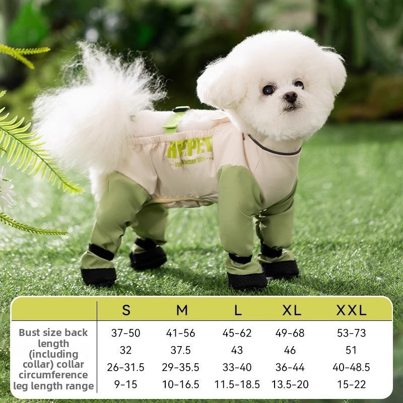 Four leg dog coverall with lead attachment, available in 2 colours, image 6