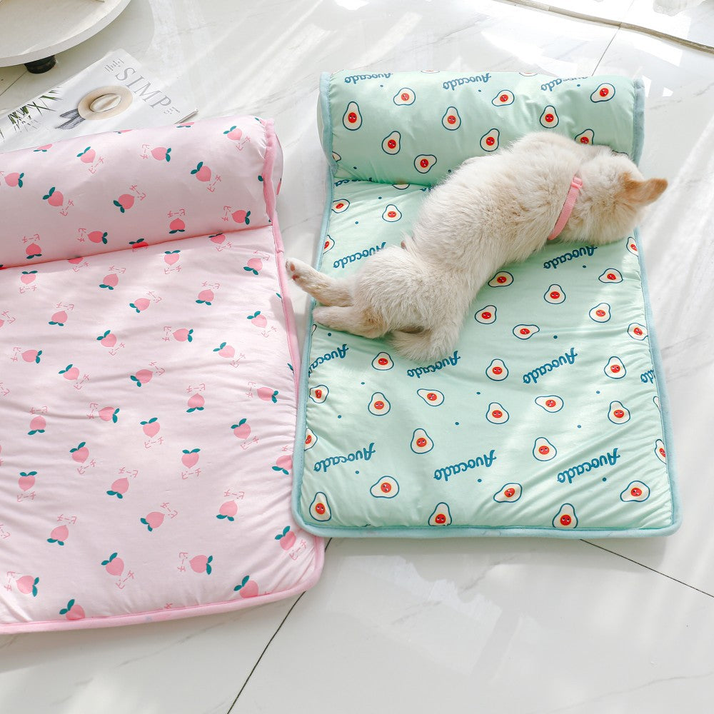 Ice silk pet cooling mat with built-in pillow, photo 2 of 15