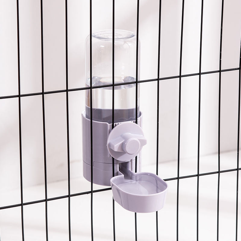 Hanging Pet Feeder and Water Dispenser Set, 500g Food and 500ml Water, Cage Mount