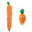 Plush carrot dog toy with crinkle leaves, photo 5 of 6