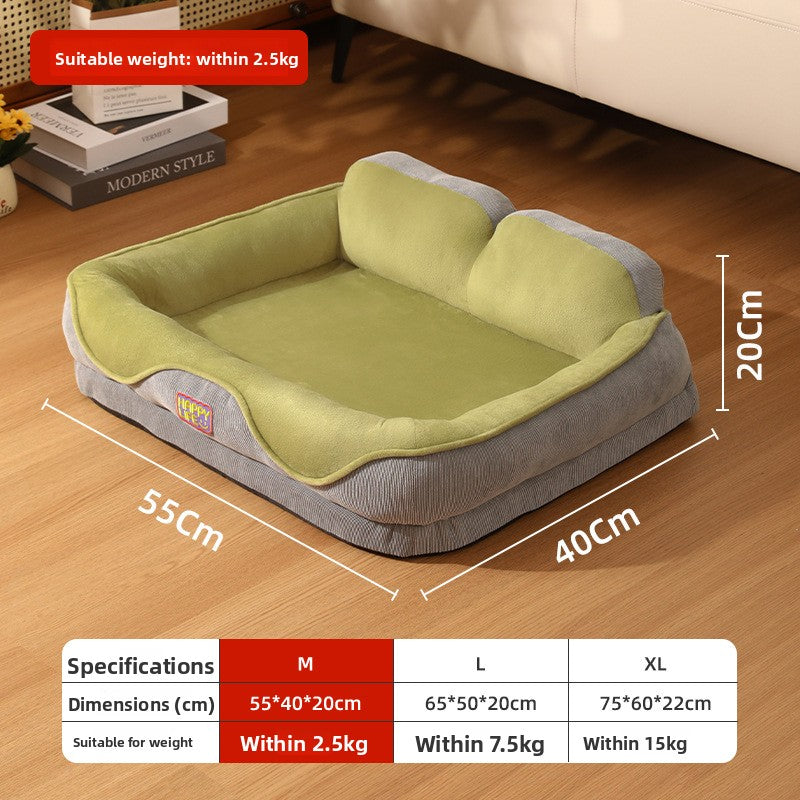 Raised pet bed with built-in neck pillow, photo 6 of 14