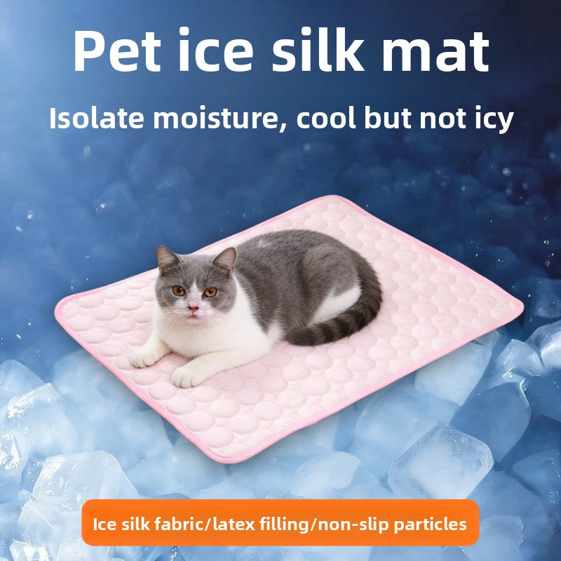 Ice silk cooling mat for dogs and cats, washable summer pad, view 1 of 54