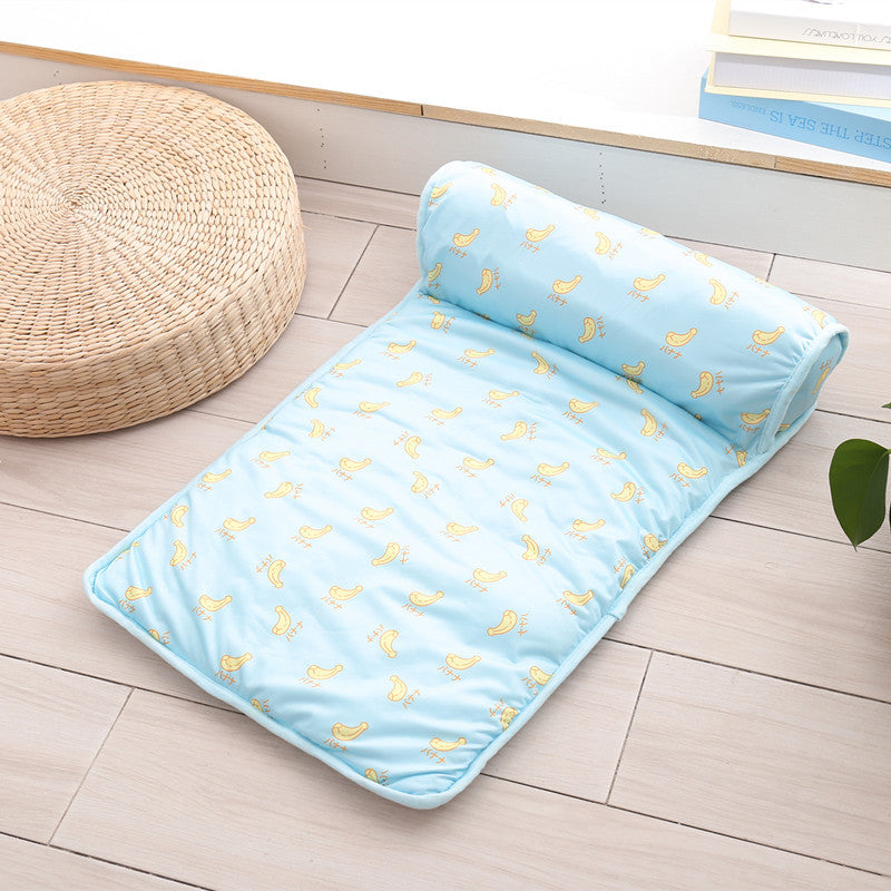 Ice silk pet cooling mat with built-in pillow, photo 8 of 15