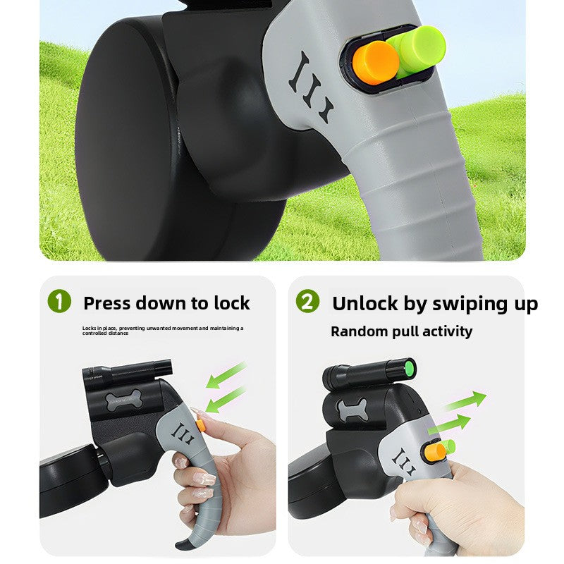 Dual retractable lead for two dogs, ideal for walking two dogs