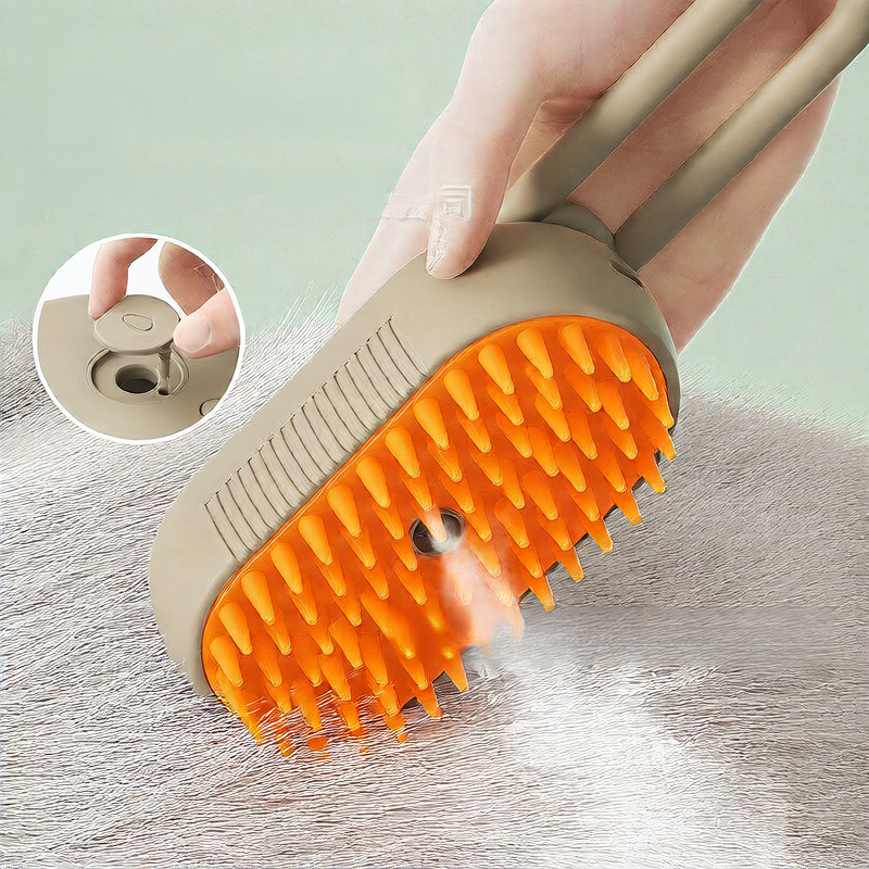 Electric Pet Spray Grooming Brush, Gentle Mist Massage Comb
