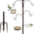 Black wrought iron bird feeder stand accessories for gardens, view 13