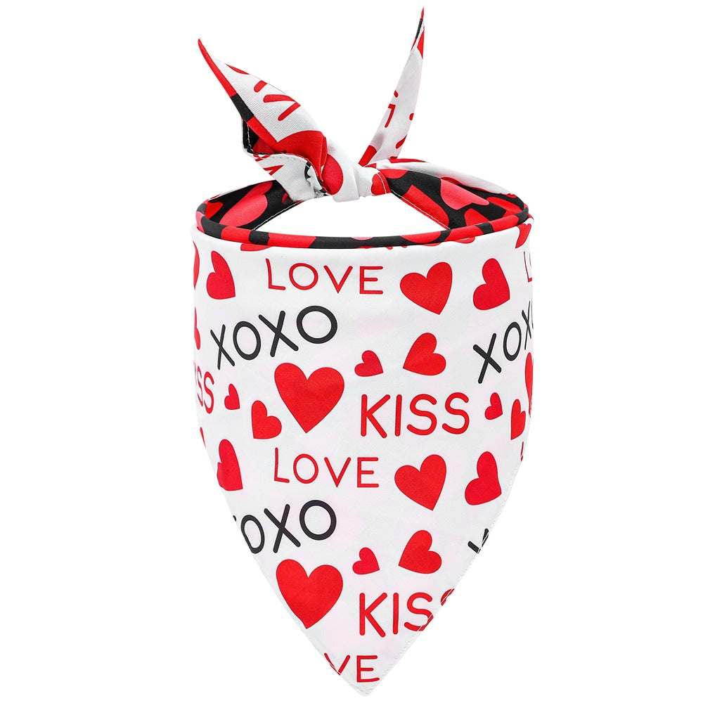 Reversible heart print dog bandana, available in 6 styles, size Large, image 9