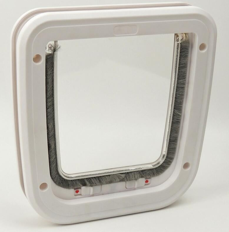 White ABS pet door flap for wooden and glass doors
