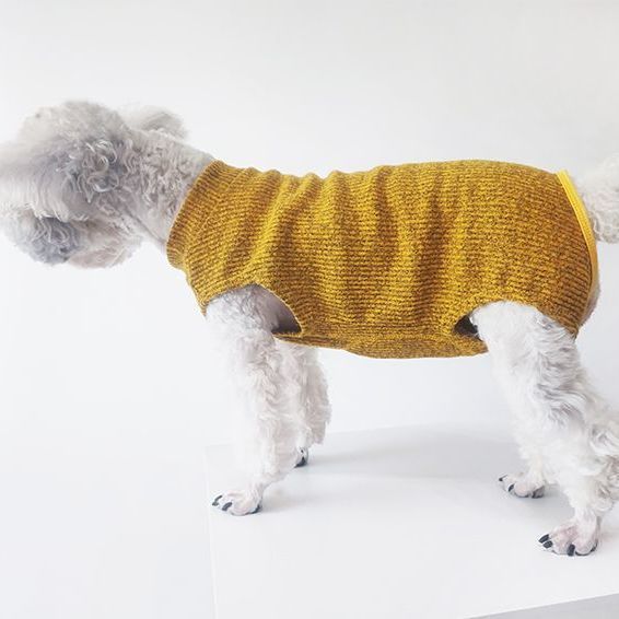 High neck knitted dog jumper, available in 4 styles, image 4