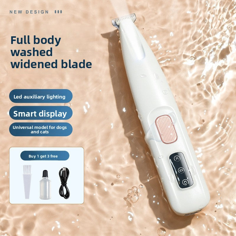 Waterproof LED Foot Clipper for Dogs and Cats with Oil Bottle