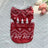 Lightweight Christmas dog vest in breathable polyester in White Pumpkin, in a home setting