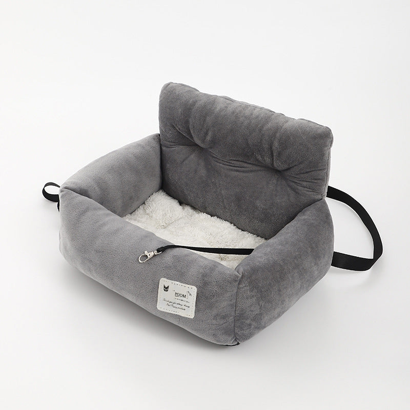 Pet Car Seat Bed and Travel Carrier with Handle