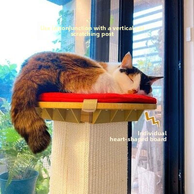 Heart shaped sisal cat scratching board with base, photo 4 of 10