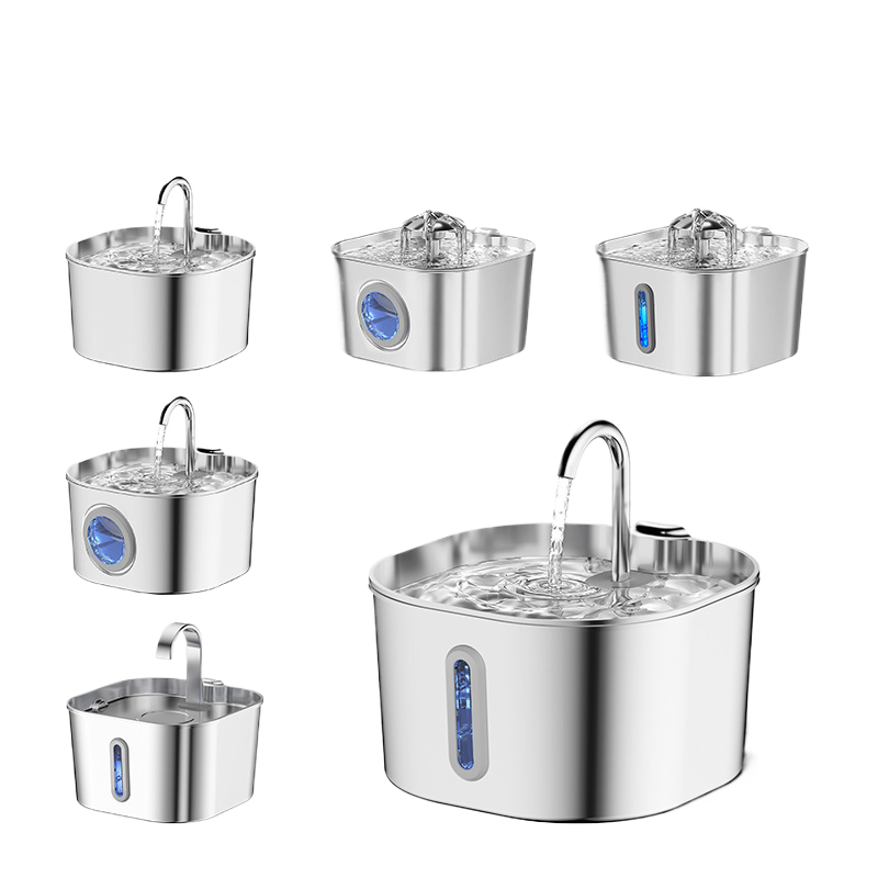 Stainless Steel Pet Water Fountain with Smart Induction