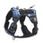 Tactical nylon dog harness with metal buckles in desert camo, view 35