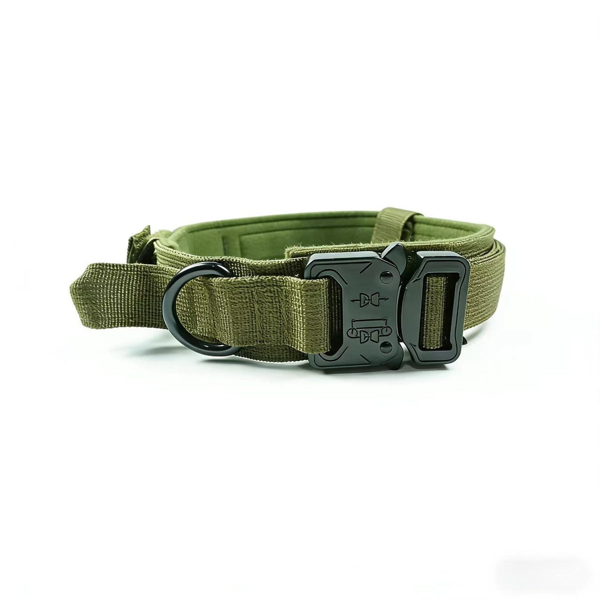 Tactical nylon dog training collar with control handle, product image 6
