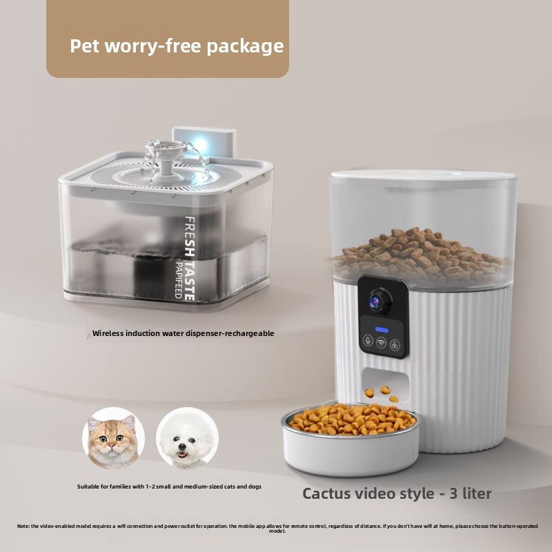 Automatic Pet Feeder with WiFi and Optional 1080P Video in 3L, 6L and 7L Models