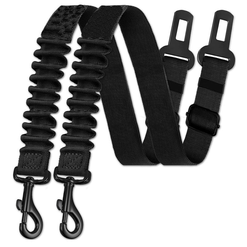 Elastic pet car seat belt lead in polyester webbing, product image 5