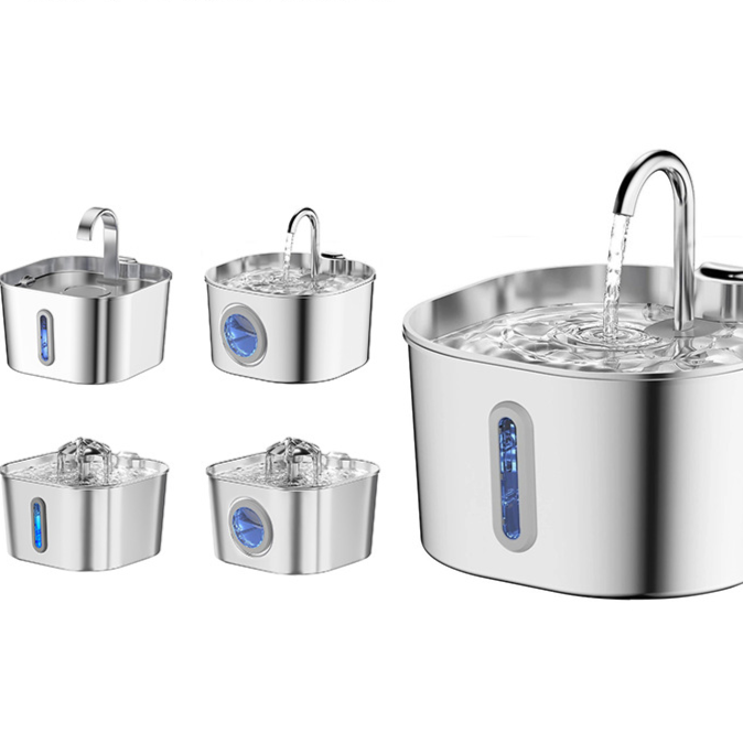 Stainless Steel Pet Water Dispenser with Filtration