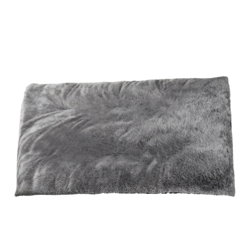 Silver grey thick plush self-warming pet mat for cats, photo 7