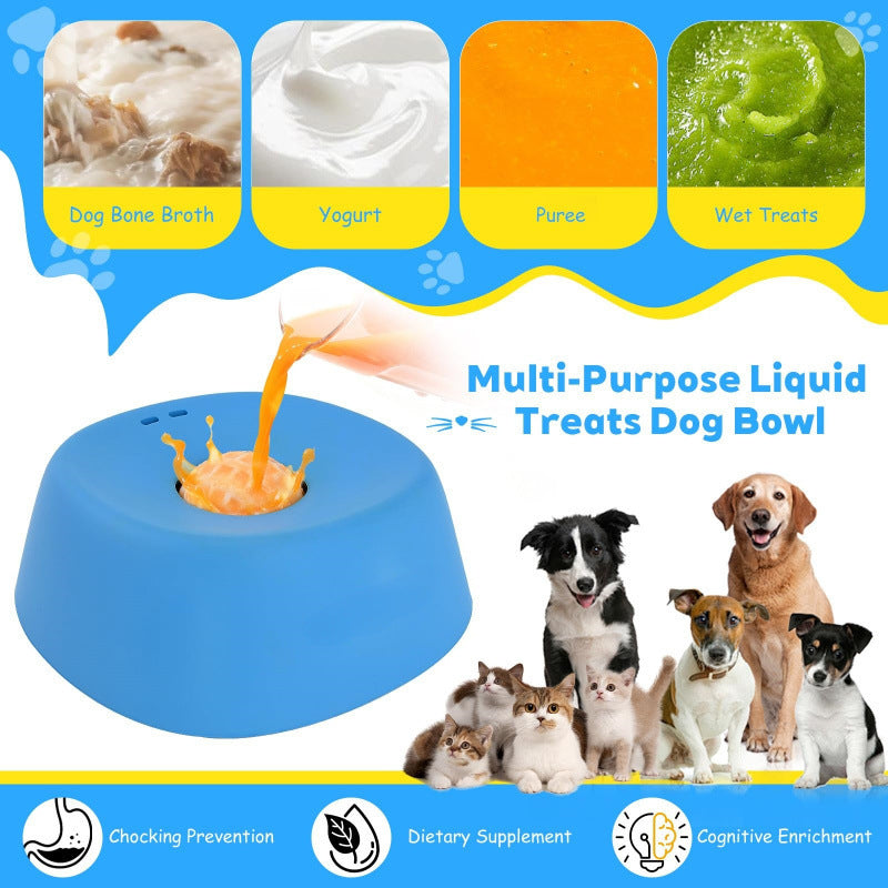 Food-Grade Silicone Slow Feed Lick Bowl for Pets with Suction Cup Base, Dishwasher Safe