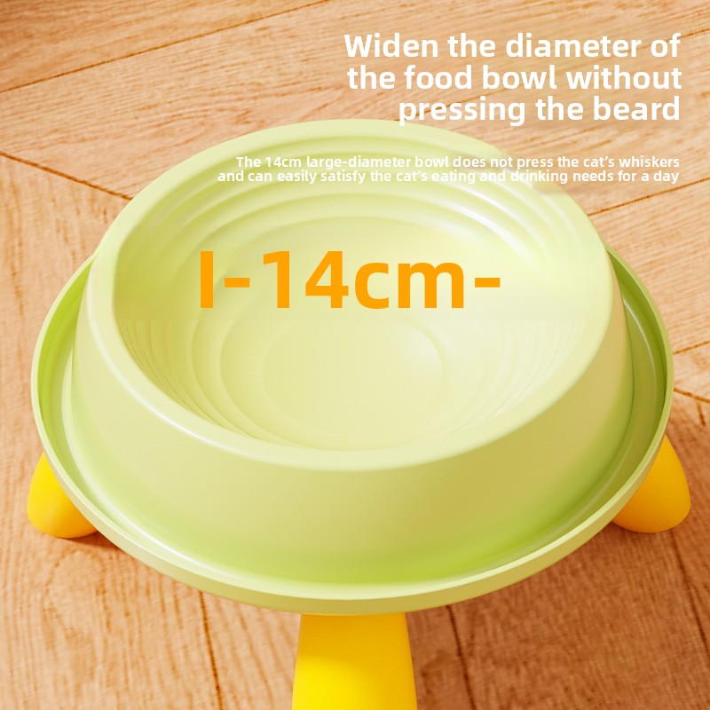 Elevated Pet Feeding Bowl with Non-Slip Base and Anti-Spill Design for Cats and Dogs