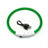 USB rechargeable LED silicone dog collar in Orange Bead Light, showing size and shape