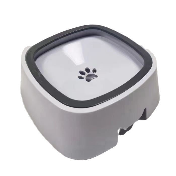 White PP Pet Drinking Water Bowl for Cats and Dogs, Easy to Clean for Indoor Use