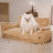 Soft plush four season pet bed in camel, product image 4