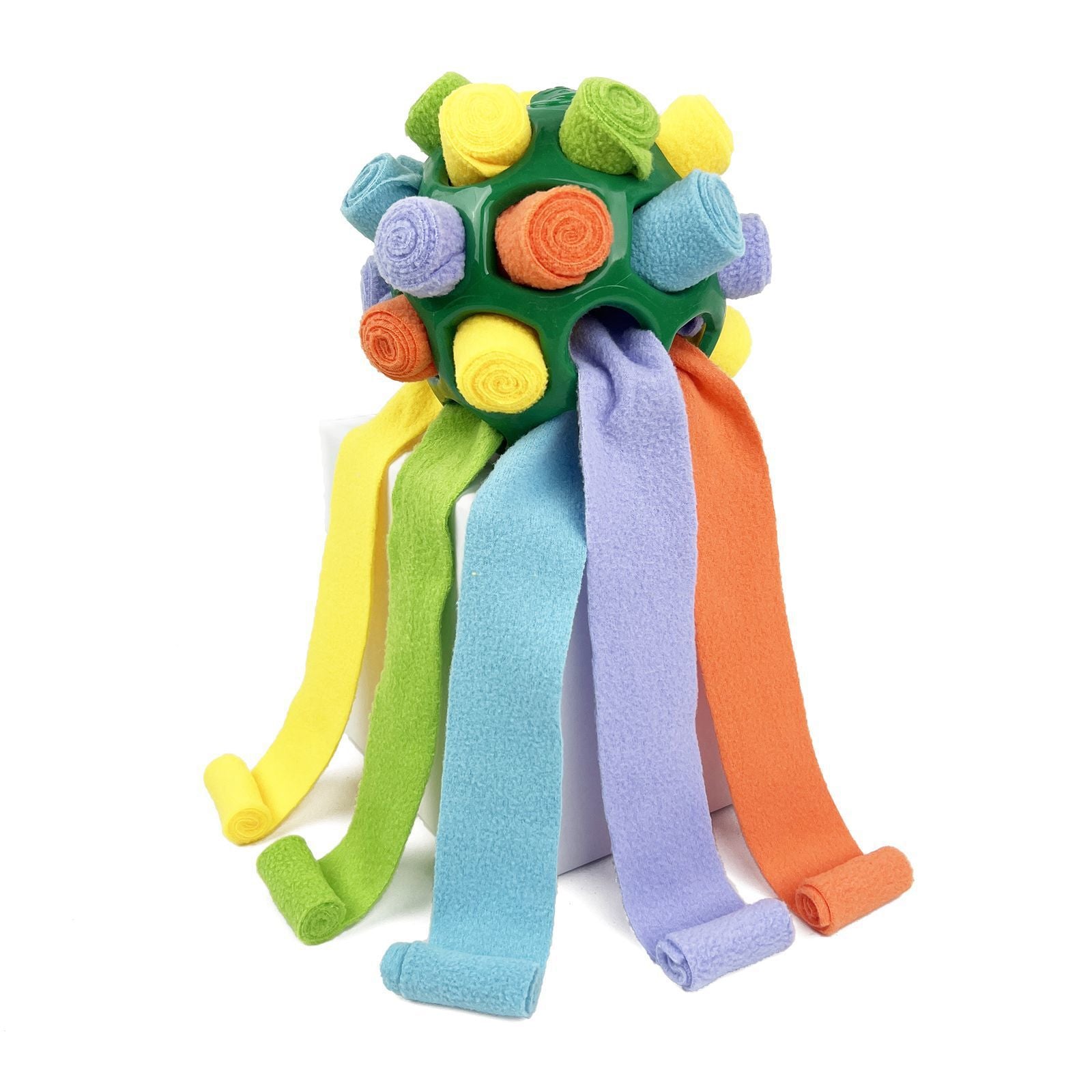 Fresh green plush snuffle treat dispensing toy for dogs - photo 9