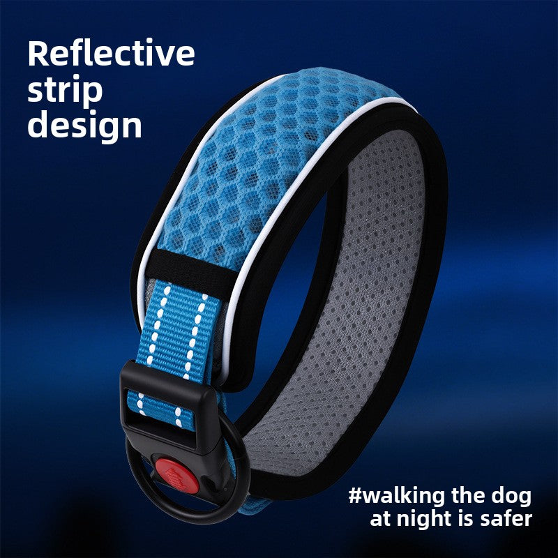 Adjustable dog collar with optional lead, ideal for everyday use