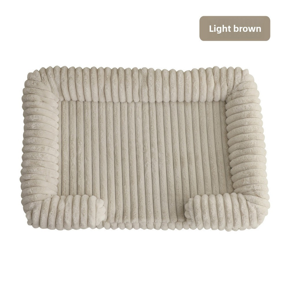 Dark grey washable winter dog bed with inner cushion