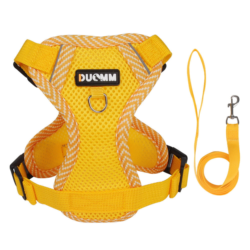Breathable mesh vest harness for dogs and cats in 10 colour options