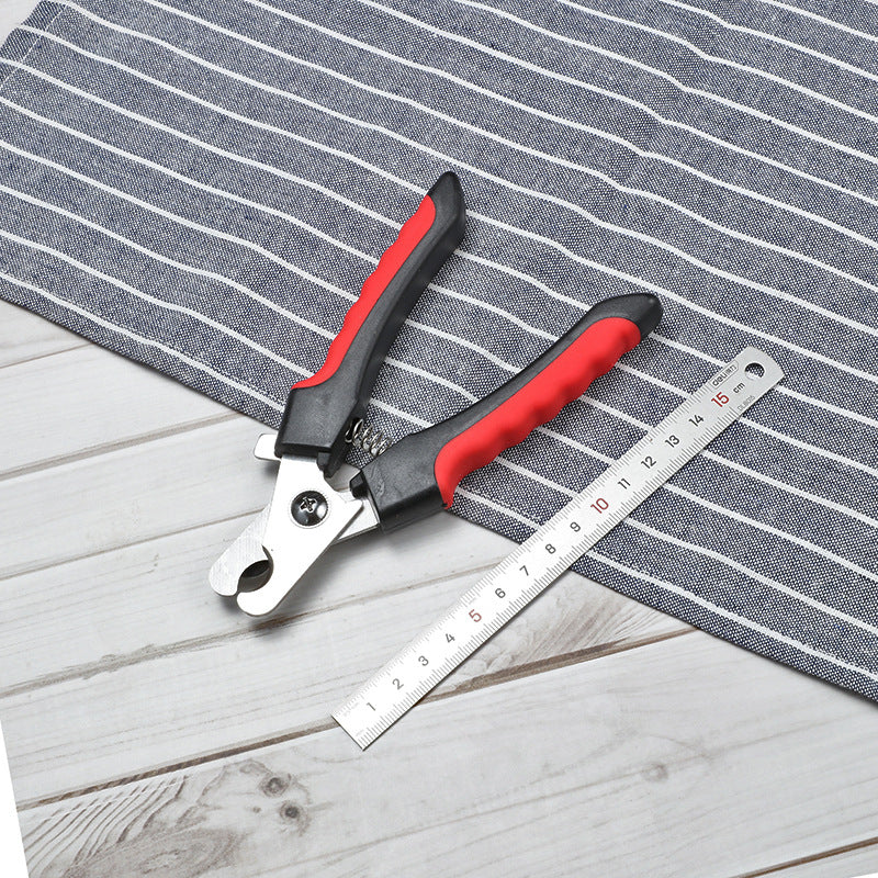 Stainless Steel Pet Nail Clippers with Wave or Curved Handle