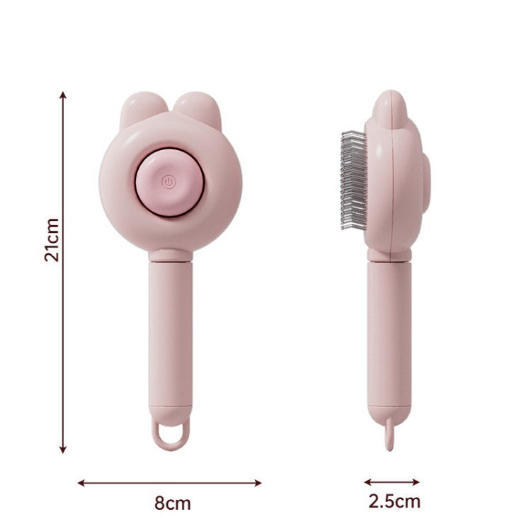 Bunny Ear Self-Cleaning Slicker Brush for Cats and Dogs, Massage
