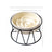 Ceramic Slow Feeding Pet Bowl with Small Flower Design and Optional Iron Stand