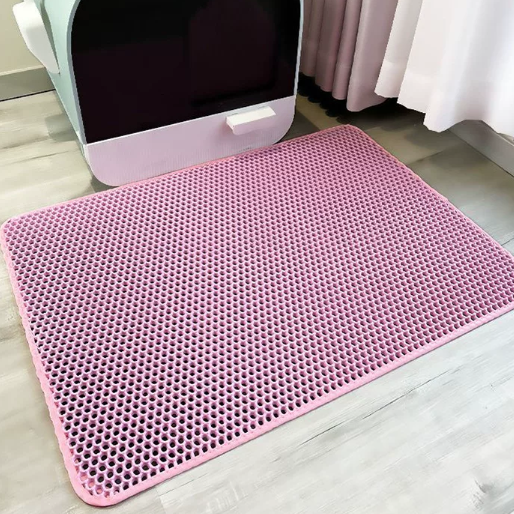 Honeycomb Mesh Cat Litter Trapping Mat with Raised Edge